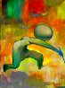 Playground Triptych 24x72 - Huge - Mural Size Original Painting by Ju Hong Chen - 2