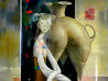 Girl with Terra Cotta Vessel 2001 48x36 - Huge Original Painting by Ju Hong Chen - 1