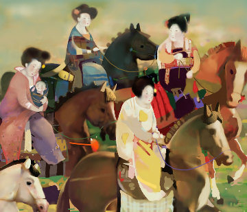 Spring Outing 2006 Limited Edition Print - Ju Hong Chen Spring Outing 2006 Limited Edition Print - Ju Hong Chen