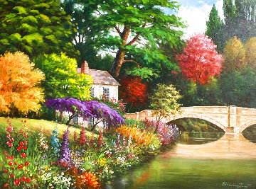 Untitled Landscape 1995 40x50 Huge Original Painting - Blessing Jung Untitled Landscape 1995 40x50 Huge Original Painting - Blessing Jung