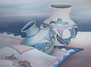 Untitled (Pottery) 14x18 Original Painting - Mario Jung Untitled (Pottery) 14x18 Original Painting - Mario Jung