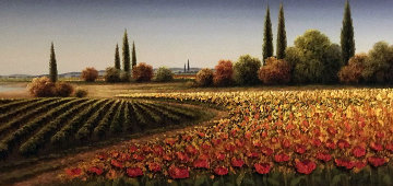 Untitled Landscape 2008 28x61 Huge Original Painting - Mario Jung