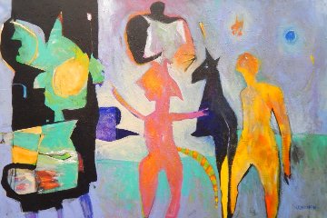 Blue Moon Rising 2018 40x60 Original Painting - Peter Juvonen Blue Moon Rising 2018 40x60 Original Painting - Peter Juvonen
