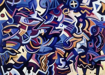 Open Sesame 1987 50x70 Original Painting - Peter Juvonen Open Sesame 1987 50x70 Original Painting - Peter Juvonen