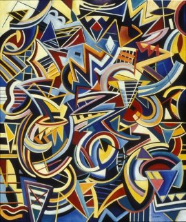 Meridian Lines 40x34 Original Painting - Peter Juvonen Meridian Lines 40x34 Original Painting - Peter Juvonen