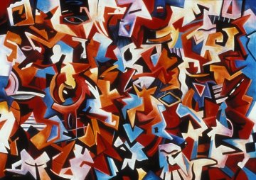 Angel City 1988 36x50 Original Painting - Peter Juvonen Angel City 1988 36x50 Original Painting - Peter Juvonen