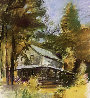 Closed Cabin in Martin's Point Pastel 1994 Works on Paper (not prints) by Wolf Kahn - 0
