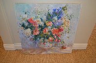 Untitled Bouquet 1990 36x36 Original Painting by S. Burrkett Kaiser - 1 Untitled Bouquet 1990 36x36 Original Painting by S. Burrkett Kaiser - 1