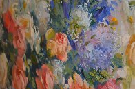 Untitled Bouquet 1990 36x36 Original Painting by S. Burrkett Kaiser - 2 Untitled Bouquet 1990 36x36 Original Painting by S. Burrkett Kaiser - 2