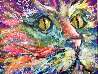 Cat Mind 2021 23x26 - Signed Twice Original Painting by Kalinka Duaiv - 2