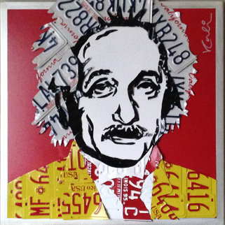 Einstein Unique Aluminum Wall Sculpture 32x32 Sculpture - Michael Kalish Einstein Unique Aluminum Wall Sculpture 32x32 Sculpture - Michael Kalish