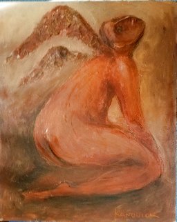 l' Ange - Mixed Media on Wood Original Painting - Mark Kanovich l' Ange - Mixed Media on Wood Original Painting - Mark Kanovich
