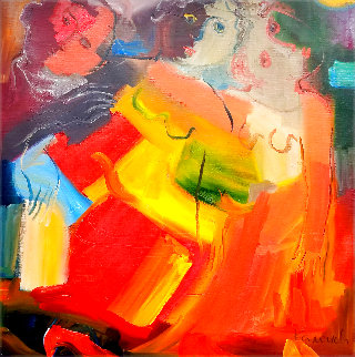 Untitled Portrait 24x24 Original Painting - Mark Kanovich Untitled Portrait 24x24 Original Painting - Mark Kanovich