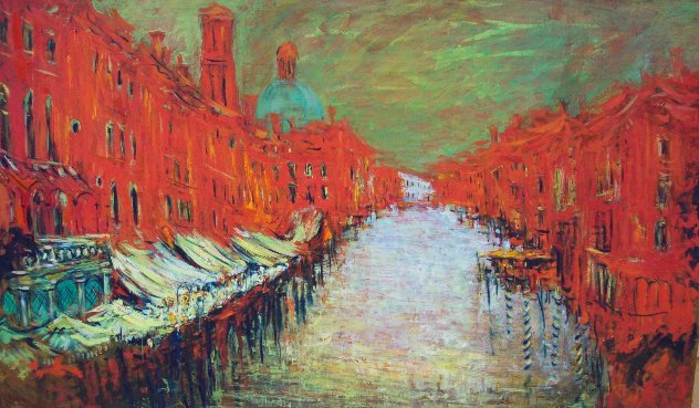 Venice, Italy -  November 2018 38x63  Huge Original Painting by Mark Kaplan