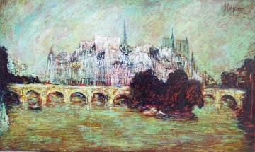 Notre Dame De Paris on ÎLe De La Cité 2015 38x64 Huge Original Painting - Mark Kaplan