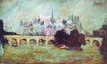 Notre Dame De Paris on ÎLe De La Cité 2015 38x64 Super Huge Original Painting - Mark Kaplan Notre Dame De Paris on ÎLe De La Cité 2015 38x64 Super Huge Original Painting - Mark Kaplan