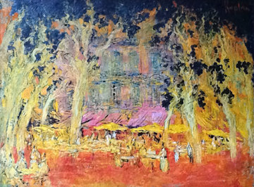 Saint-Tropez En Septembre, France 1999 42x53 Original Painting - Mark Kaplan Saint-Tropez En Septembre, France 1999 42x53 Original Painting - Mark Kaplan