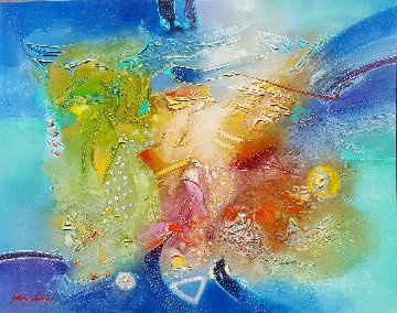 Summer Mykonos 2017 40x50 Original Painting - Janos Kardos Summer Mykonos 2017 40x50 Original Painting - Janos Kardos