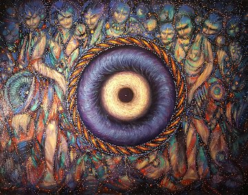Eye 2017 40x52 Original Painting - Janos Kardos Eye 2017 40x52 Original Painting - Janos Kardos