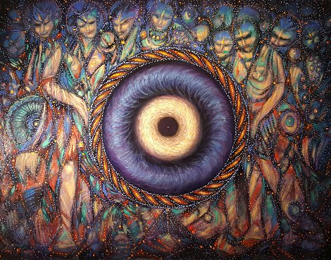 Eye 2017 40x52 - Huge Original Painting - Janos Kardos