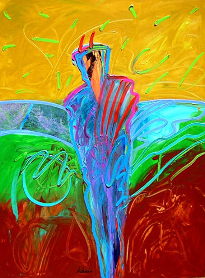 Spring at Indian Gardens Angel Trail 2007 40x30 Original Painting by Peter Karis