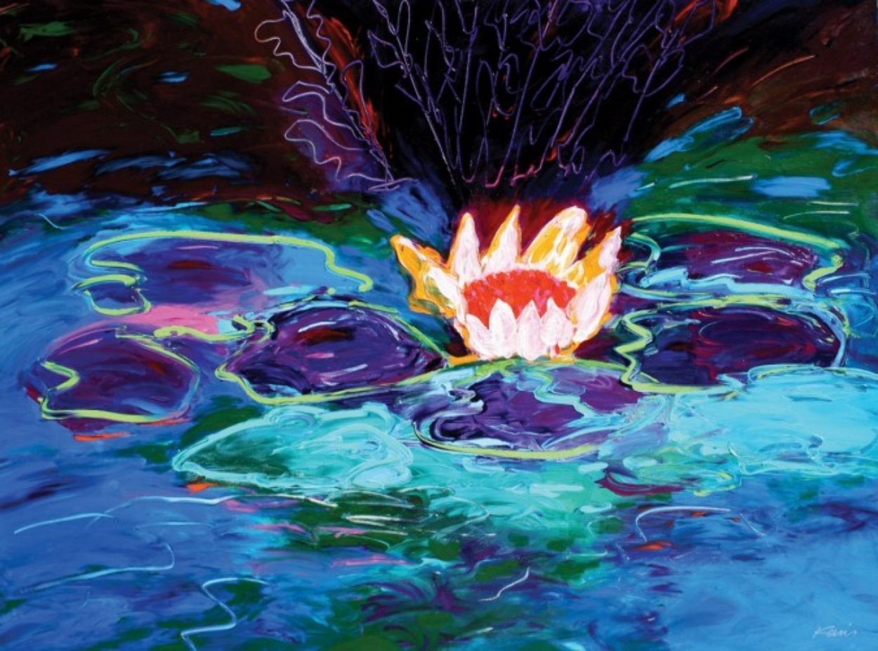Monet's Water Lillies #1 36x48 Huge Original Painting by Peter Karis Monet's Water Lillies #1 36x48 Huge Original Painting by Peter Karis