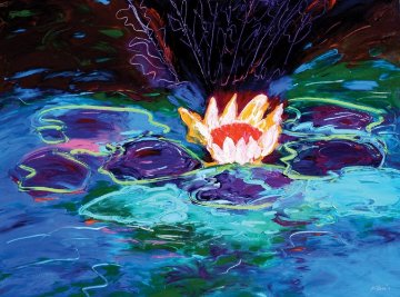 Monet's Water Lillies #1 36x48 Original Painting - Peter Karis Monet's Water Lillies #1 36x48 Original Painting - Peter Karis