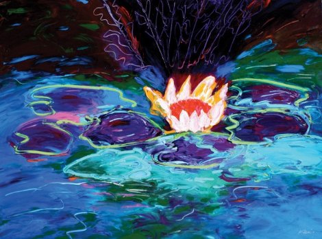 Monet's Water Lillies #1 36x48 Huge Original Painting - Peter Karis