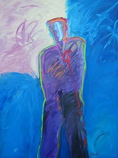 Anasazi Tribesman 2006 58x36 Super Huge Original Painting - Peter Karis Anasazi Tribesman 2006 58x36 Super Huge Original Painting - Peter Karis