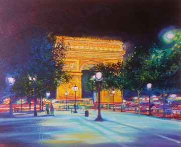 Arche De Triomphe, Solitude 1996 38x46 Original Painting - Jan Kasprzycki Arche De Triomphe, Solitude 1996 38x46 Original Painting - Jan Kasprzycki