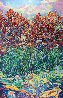 Hawaiian Lily Pond (mural size) 1988 122x78  Huge Mural Original Painting by Jan Kasprzycki - 1
