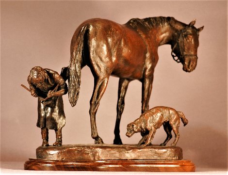 Farrier Bronze Sculpture 2012 19 in Sculpture - Kathleen Friedenberg