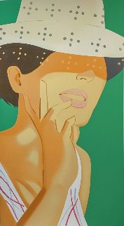 Straw Hat Vivien 2021 Huge Limited Edition Print - Alex Katz Straw Hat Vivien 2021 Huge Limited Edition Print - Alex Katz