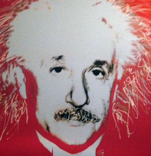 Albert Einstein State 1 Embellished 1996 Limited Edition Print - Steve Kaufman Albert Einstein State 1 Embellished 1996 Limited Edition Print - Steve Kaufman