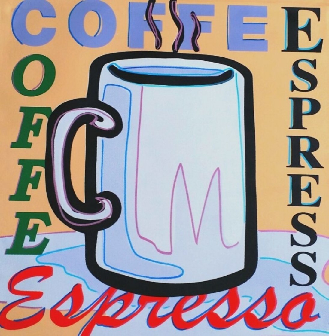 Coffee, Espresso AP 2005 Limited Edition Print by Steve Kaufman Coffee, Espresso AP 2005 Limited Edition Print by Steve Kaufman