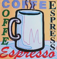 Coffee, Espresso AP 2005 Limited Edition Print by Steve Kaufman - 0 Coffee, Espresso AP 2005 Limited Edition Print by Steve Kaufman - 0