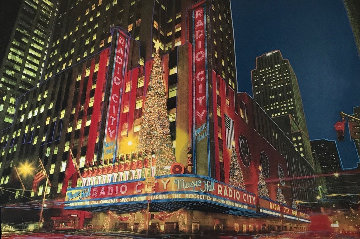 Radio City Music Hall New York 2008 72x46 Super Huge Original Painting - Steve Kaufman Radio City Music Hall New York 2008 72x46 Super Huge Original Painting - Steve Kaufman