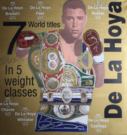 Oscar De La Hoya  36x36 Original Painting - Steve Kaufman
