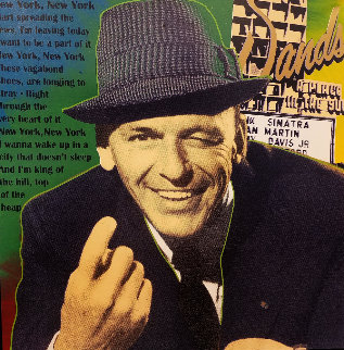 Frank Sinatra - Sands Embellished Limited Edition Print - Steve Kaufman Frank Sinatra - Sands Embellished Limited Edition Print - Steve Kaufman