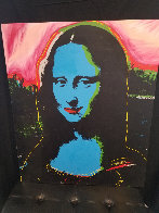 Mona Lisa - Blue PP Embellished Limited Edition Print by Steve Kaufman - 1 Mona Lisa - Blue PP Embellished Limited Edition Print by Steve Kaufman - 1