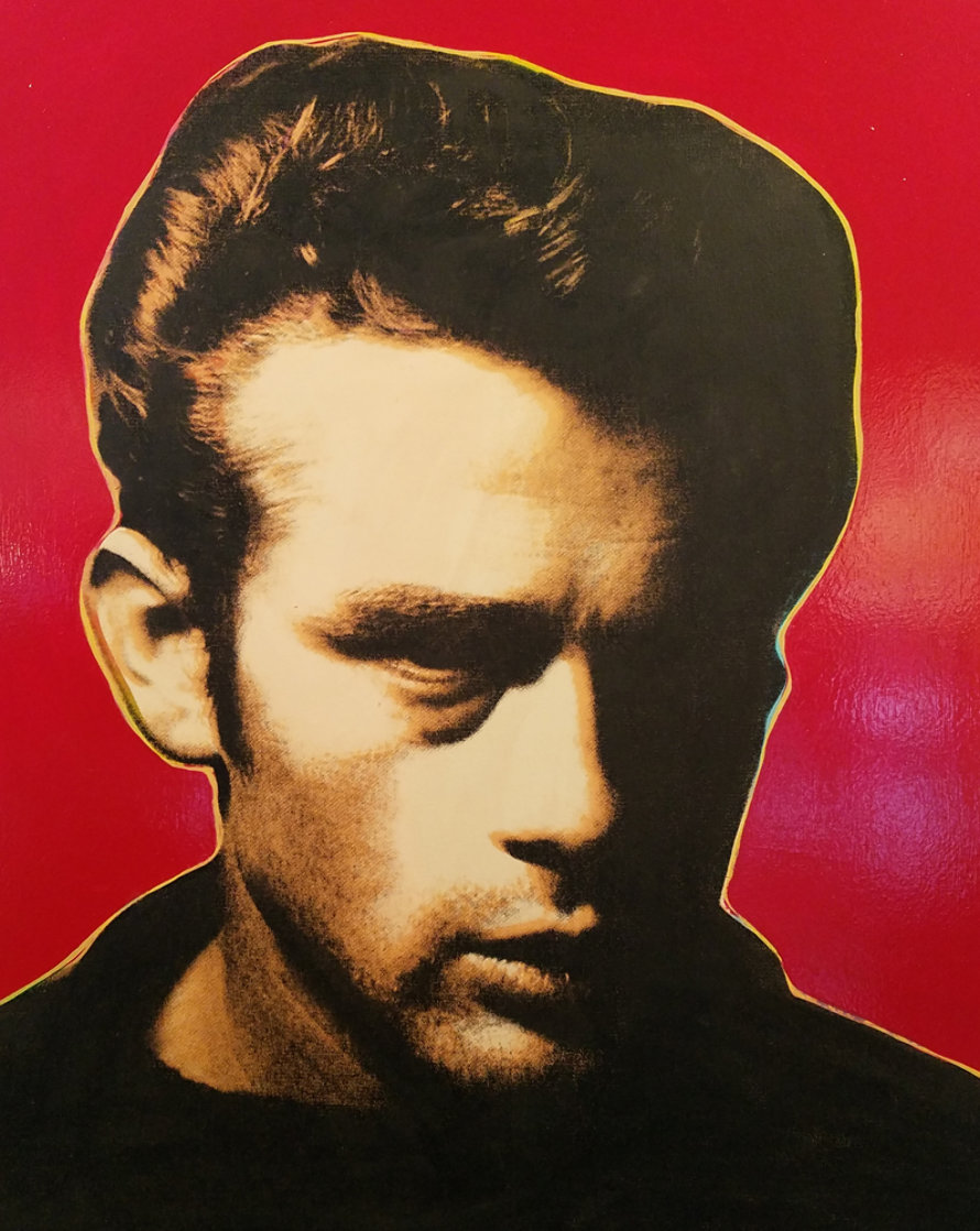 James Dean - Red - Embellished Limited Edition Print by Steve Kaufman