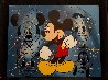 Mickey Mouse And Friends Embellished 47x37 Huge Limited Edition Print by Steve Kaufman - 1