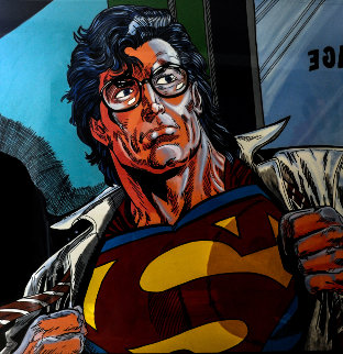 Superman Unique 60x60 Original Painting - Steve Kaufman Superman Unique 60x60 Original Painting - Steve Kaufman
