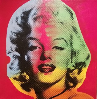 Marilyn- State VII Red Background Embellished 1995 Limited Edition Print - Steve Kaufman Marilyn- State VII Red Background Embellished 1995 Limited Edition Print - Steve Kaufman