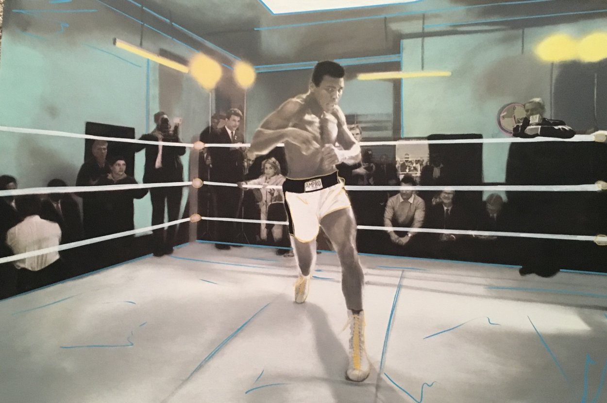 Muhammad Ali Collection Unique 32x48 Huge Original Painting by Steve Kaufman
