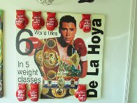 Oscar De La Hoya 2000 60x60 Huge Original Painting by Steve Kaufman - 1