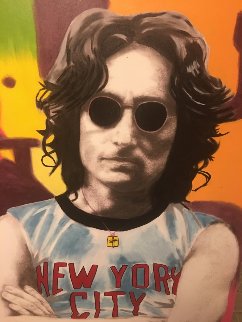John Lennon Unique 2001 53x40 Huge Original Painting - Steve Kaufman
