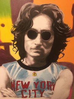 John Lennon Unique 2001 53x40 Super Huge Original Painting - Steve Kaufman John Lennon Unique 2001 53x40 Super Huge Original Painting - Steve Kaufman
