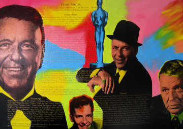 Frank Sinatra 1990 48x68 Huge Limited Edition Print - Steve Kaufman Frank Sinatra 1990 48x68 Huge Limited Edition Print - Steve Kaufman