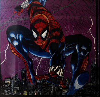 Spider Man 1996 6x6 Feet Mural 72x72 Huge Original Painting - Steve Kaufman Spider Man 1996 6x6 Feet Mural 72x72 Huge Original Painting - Steve Kaufman